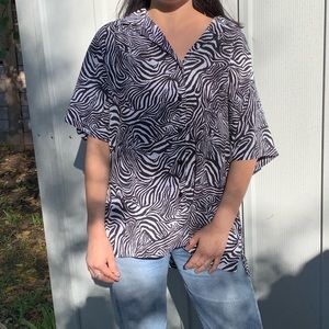 Zebra Print Blouse